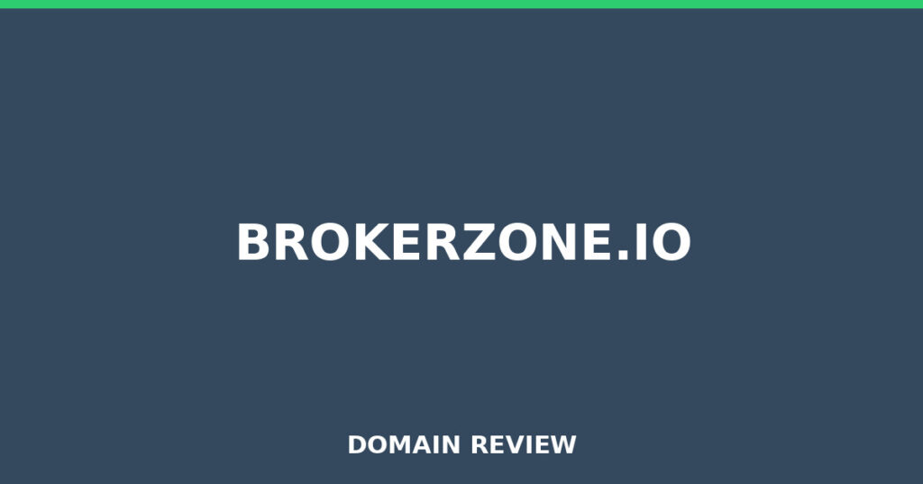 BROKERZONE.IO review 2026 - Domain review placeholder image for brokerzone.io