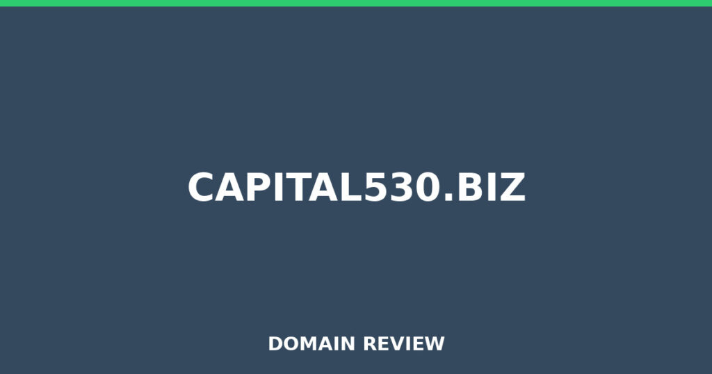 CAPITAL530.BIZ review 2026 - Domain review placeholder image for capital530.biz