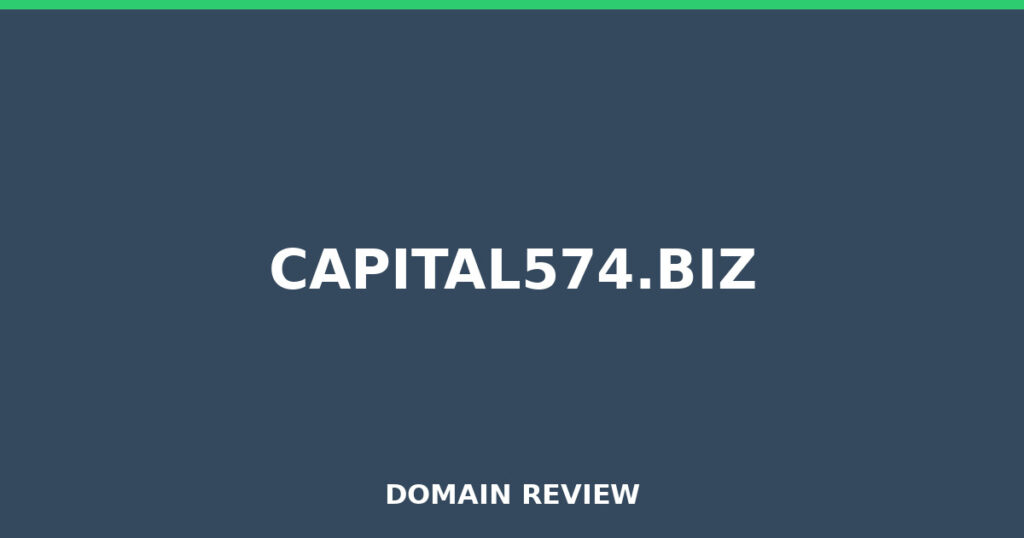 CAPITAL574.BIZ review 2026 - Domain review placeholder image for capital574.biz