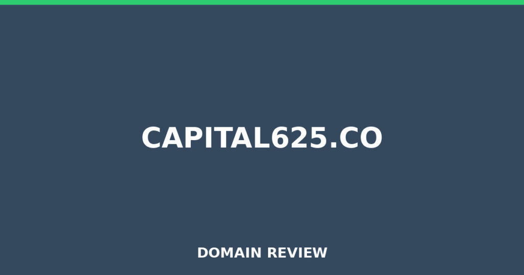 CAPITAL625.CO review 2026 - Domain review placeholder image for capital625.co