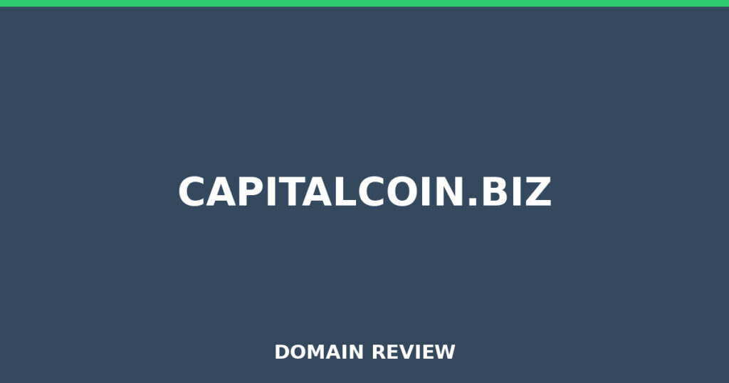 CAPITALCOIN.BIZ review 2026 - Domain review placeholder image for capitalcoin.biz