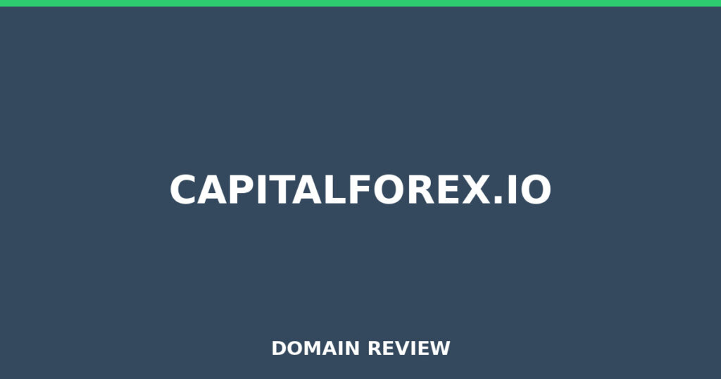CAPITALFOREX.IO review 2026 - Domain review placeholder image for capitalforex.io