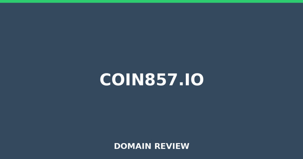 COIN857.IO review 2026 - Domain review placeholder image for coin857.io