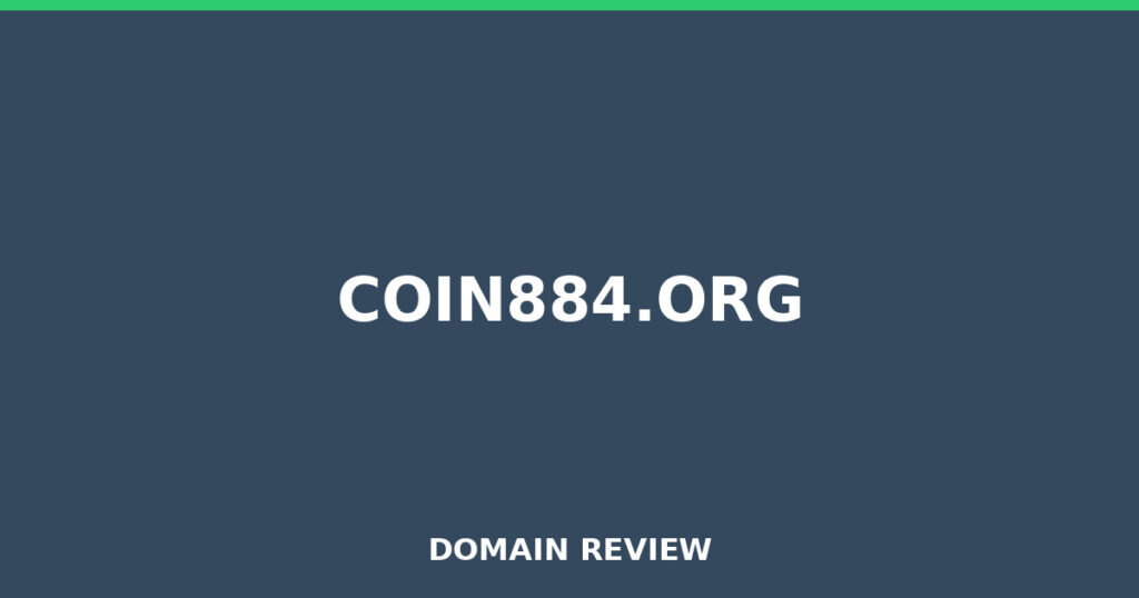 COIN884.ORG review 2026 - Domain review placeholder image for coin884.org