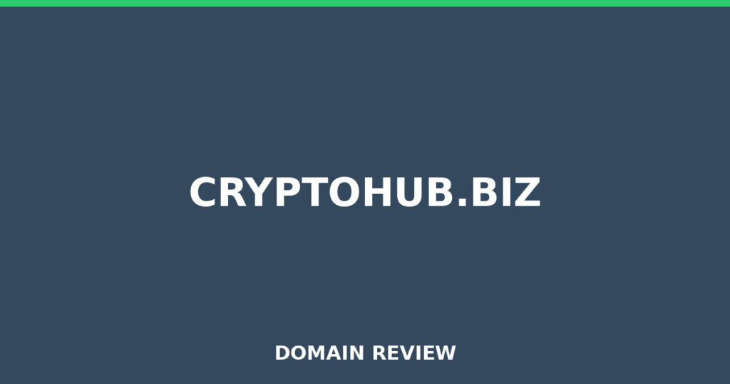 CRYPTOHUB.BIZ review 2026 - Domain review placeholder image for cryptohub.biz