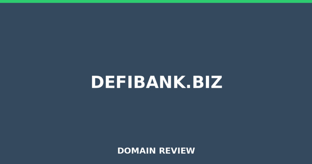 DEFIBANK.BIZ review 2026 - Domain review placeholder image for defibank.biz