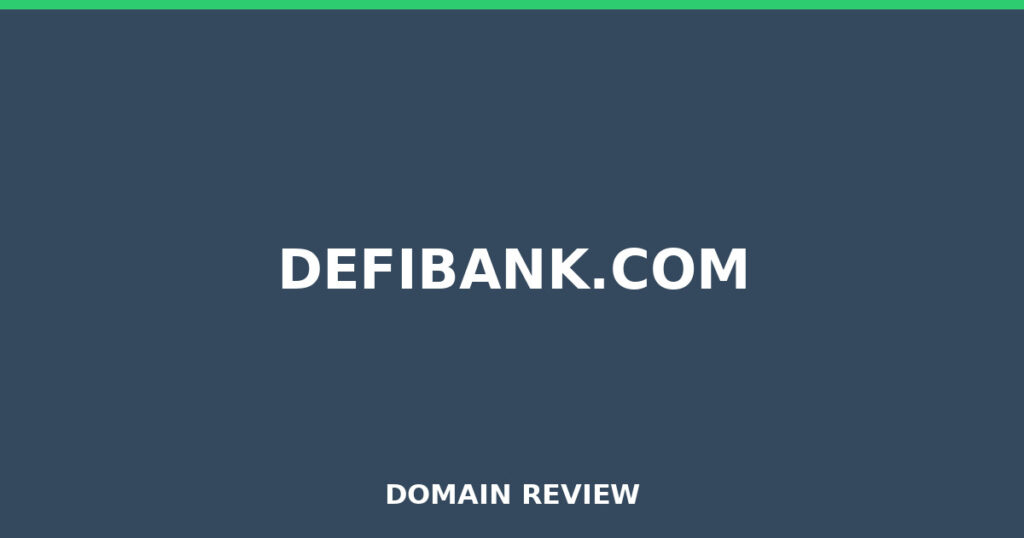 DEFIBANK.COM review 2026 - Domain review placeholder image for defibank.com