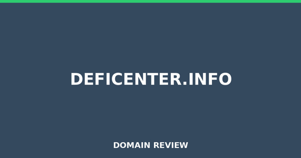 DEFICENTER.INFO review 2026 - Domain review placeholder image for deficenter.info
