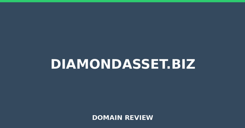 DIAMONDASSET.BIZ review 2026 - Domain review placeholder image for diamondasset.biz
