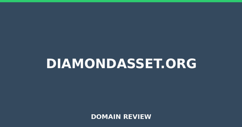 DIAMONDASSET.ORG review 2026 - Domain review placeholder image for diamondasset.org