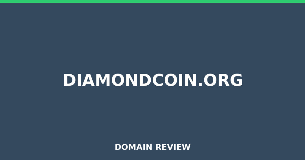 DIAMONDCOIN.ORG review 2026 - Domain review placeholder image for diamondcoin.org