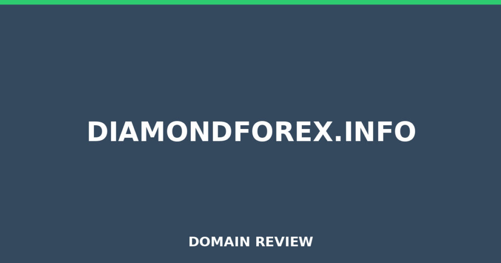 DIAMONDFOREX.INFO review 2026 - Domain review placeholder image for diamondforex.info