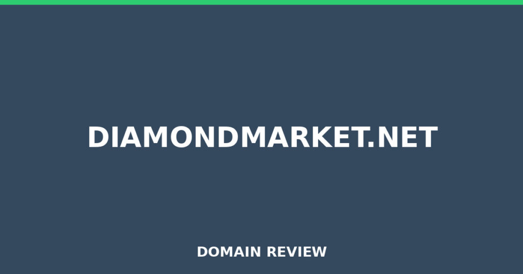 DIAMONDMARKET.NET review 2026 - Domain review placeholder image for diamondmarket.net