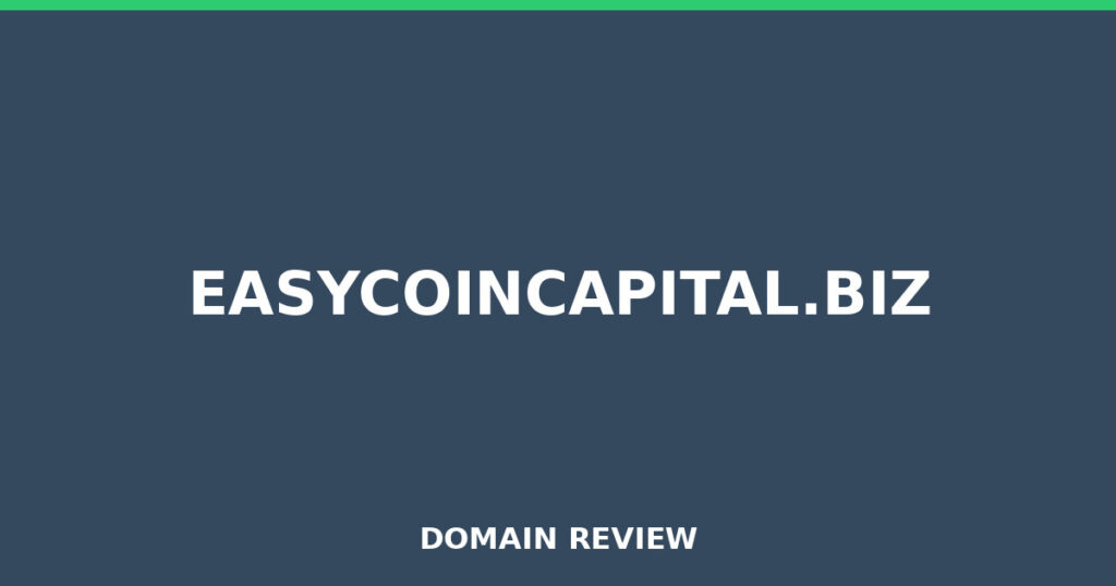 EASYCOINCAPITAL.BIZ review 2026 - Domain review placeholder image for easycoincapital.biz