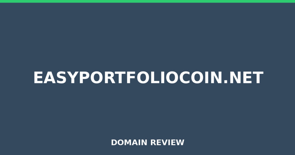 EASYPORTFOLIOCOIN.NET review 2026 - Domain review placeholder image for easyportfoliocoin.net