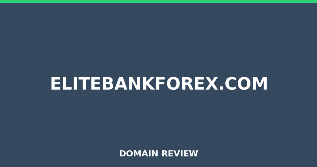 ELITEBANKFOREX.COM review 2026 - Domain review placeholder image for elitebankforex.com