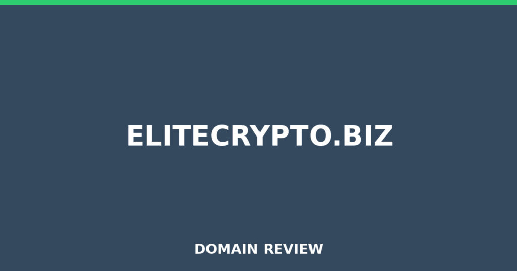 ELITECRYPTO.BIZ review 2026 - Domain review placeholder image for elitecrypto.biz