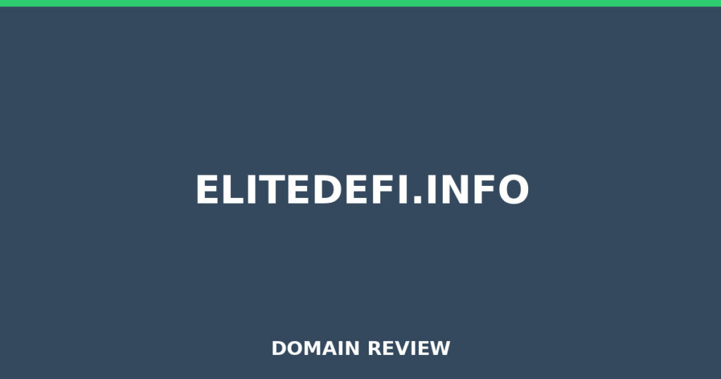 ELITEDEFI.INFO review 2026 - Domain review placeholder image for elitedefi.info