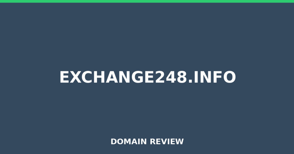 EXCHANGE248.INFO review 2026 - Domain review placeholder image for exchange248.info