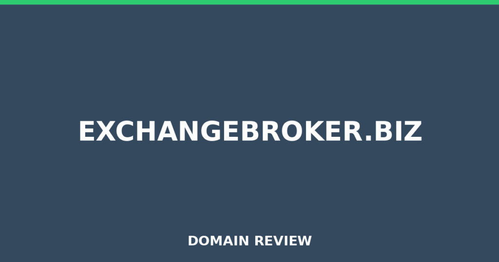 EXCHANGEBROKER.BIZ review 2026 - Domain review placeholder image for exchangebroker.biz