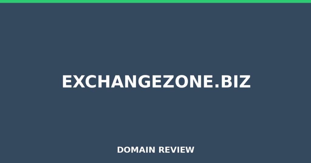 EXCHANGEZONE.BIZ review 2026 - Domain review placeholder image for exchangezone.biz
