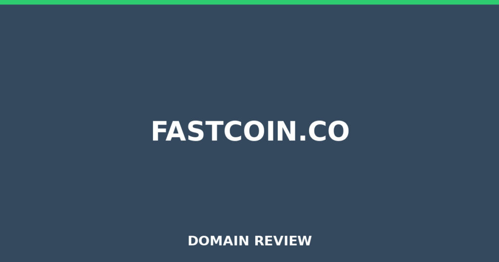 FASTCOIN.CO review 2026 - Domain review placeholder image for fastcoin.co