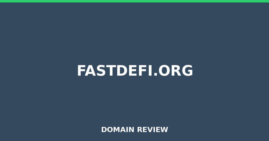 FASTDEFI.ORG review 2026 - Domain review placeholder image for fastdefi.org