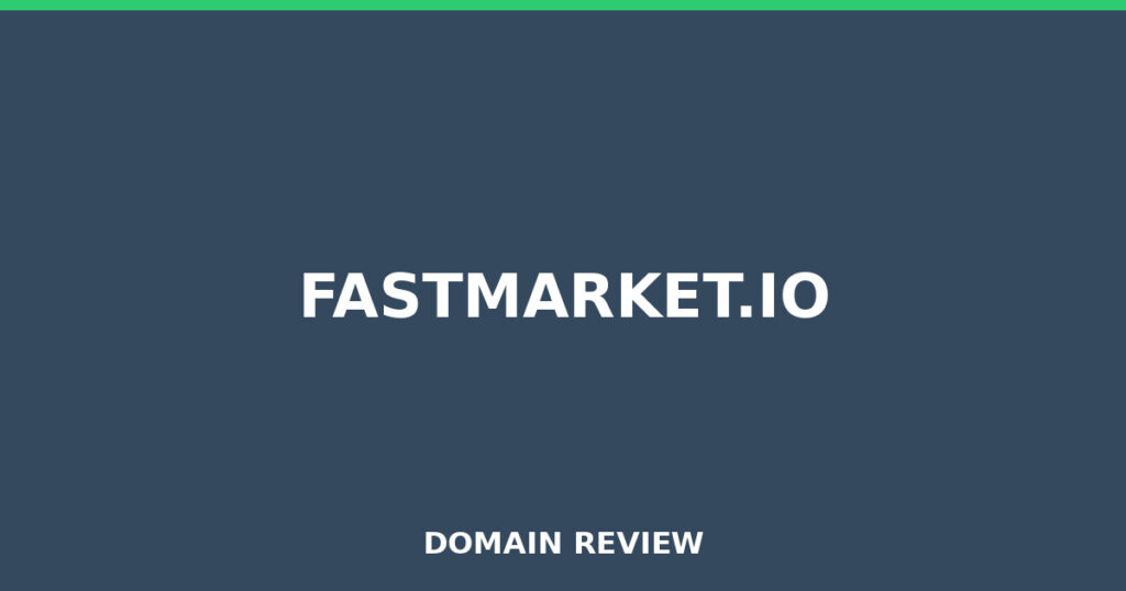 FASTMARKET.IO review 2026 - Domain review placeholder image for fastmarket.io