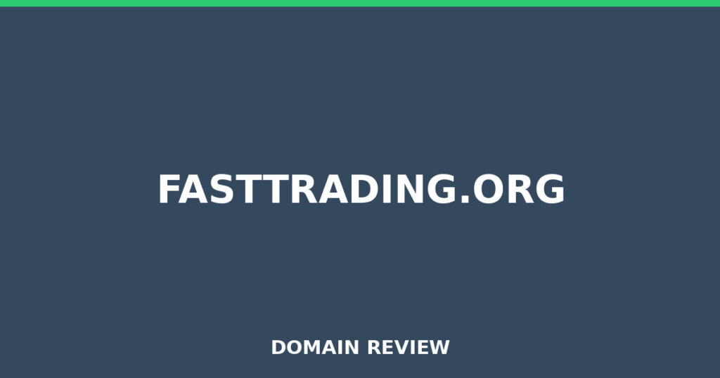 FASTTRADING.ORG-Rezension 2026 – Platzhalterbild für die Domain-Rezension für fasttrading.org