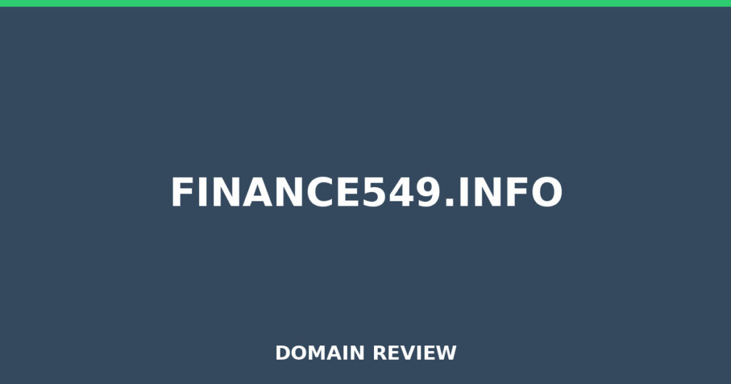 FINANCE549.INFO review 2026 - Domain review placeholder image for finance549.info