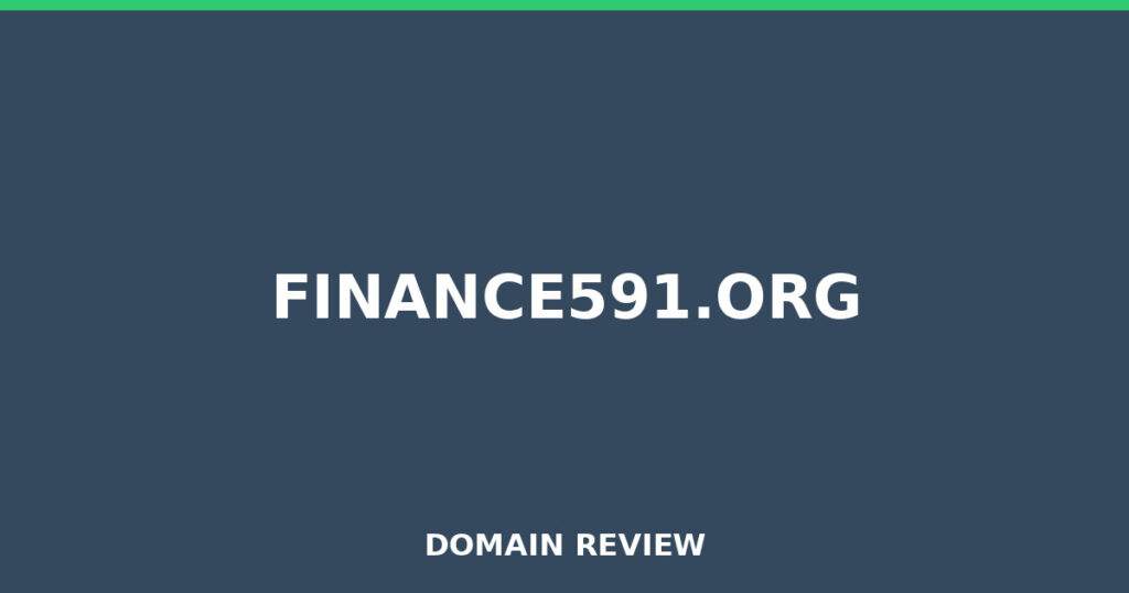 FINANCE591.ORG review 2026 - Domain review placeholder image for finance591.org