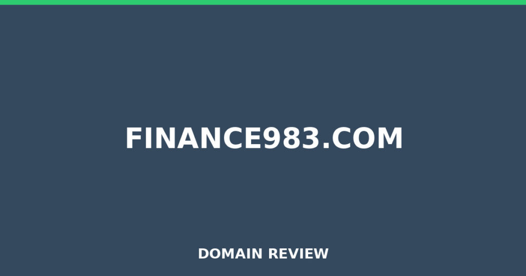 FINANCE983.COM review 2026 - Domain review placeholder image for finance983.com