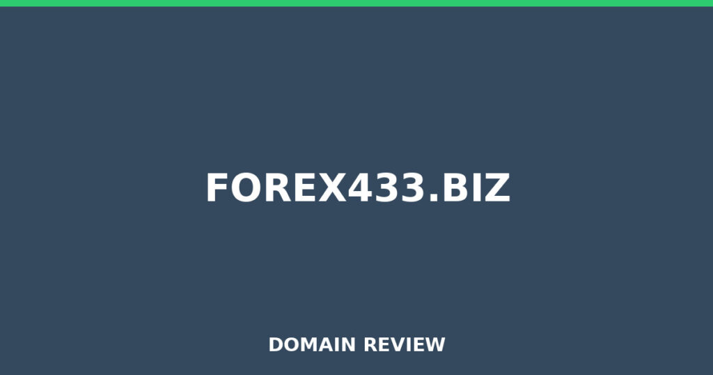 FOREX433.BIZ review 2026 - Domain review placeholder image for forex433.biz
