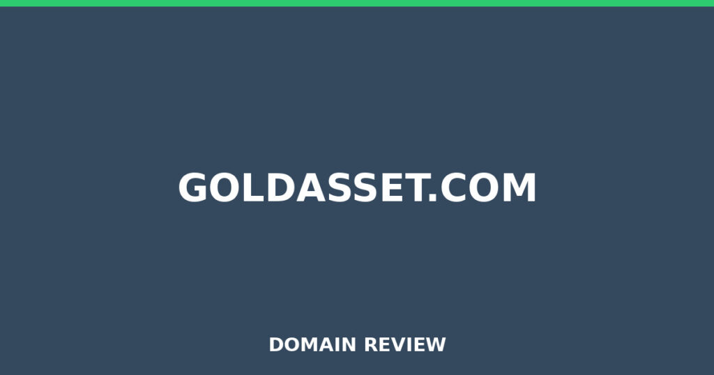 GOLDASSET.COM review 2026 - Domain review placeholder image for goldasset.com