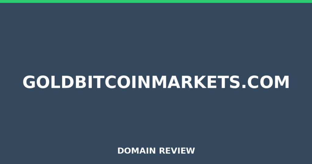 GOLDBITCOINMARKETS.COM review 2026 - Domain review placeholder image for goldbitcoinmarkets.com