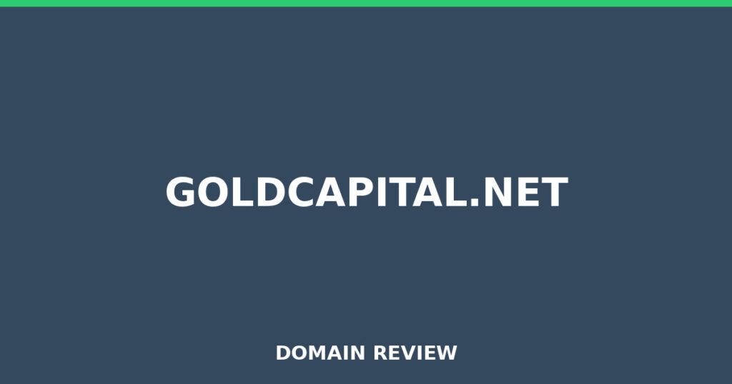 GOLDCAPITAL.NET review 2026 - Domain review placeholder image for goldcapital.net