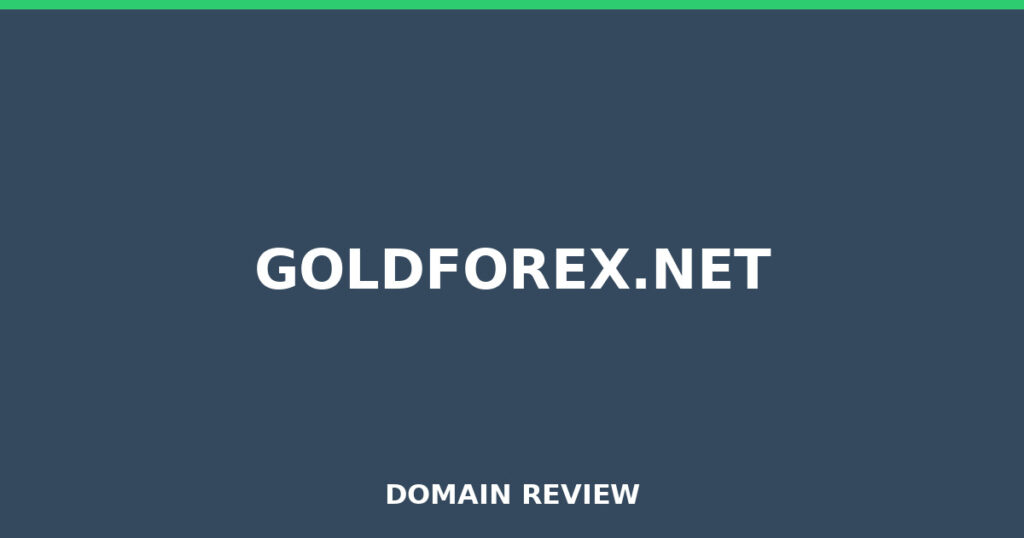 GOLDFOREX.NET review 2026 - Domain review placeholder image for goldforex.net