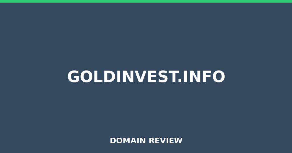 GOLDINVEST.INFO review 2026 - Domain review placeholder image for goldinvest.info