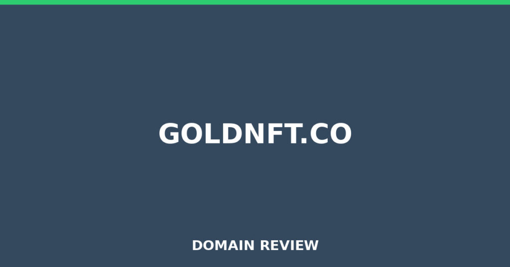 GOLDNFT.CO review 2026 - Domain review placeholder image for goldnft.co