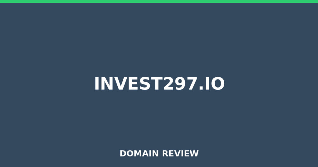 INVEST297.IO review 2026 - Domain review placeholder image for invest297.io