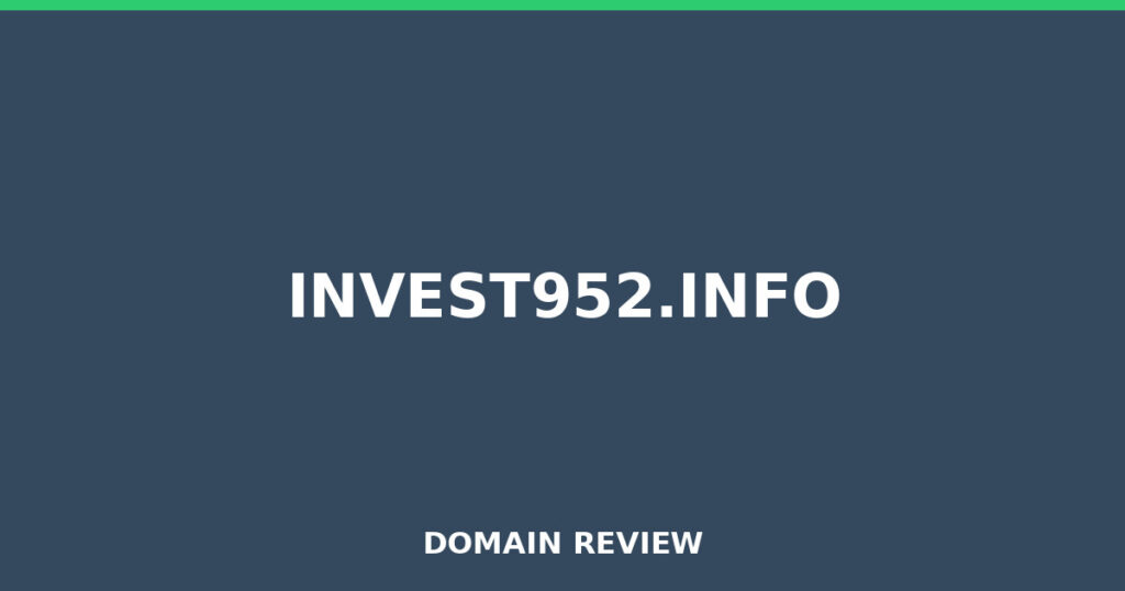 INVEST952.INFO review 2026 - Domain review placeholder image for invest952.info