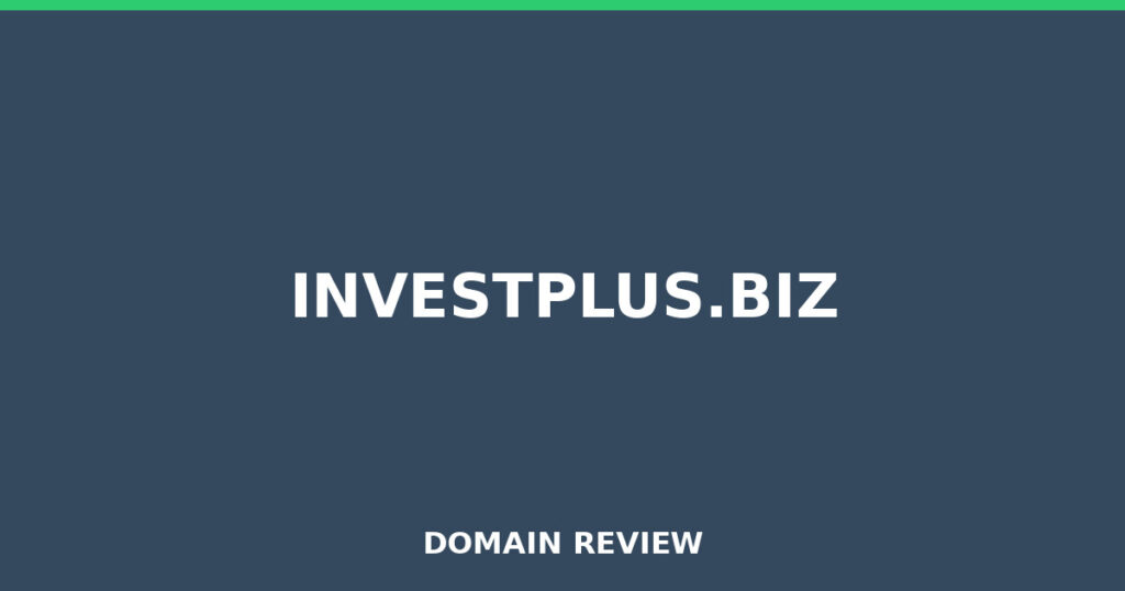 INVESTPLUS.BIZ review 2026 - Domain review placeholder image for investplus.biz