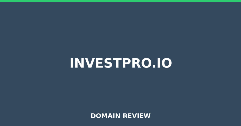INVESTPRO.IO review 2026 - Domain review placeholder image for investpro.io