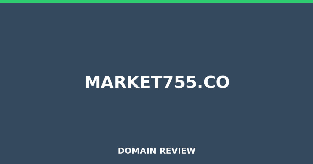 MARKET755.CO review 2026 - Domain review placeholder image for market755.co