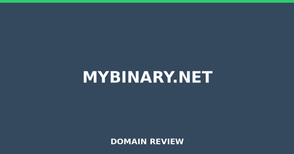 MYBINARY.NET review 2026 - Domain review placeholder image for mybinary.net