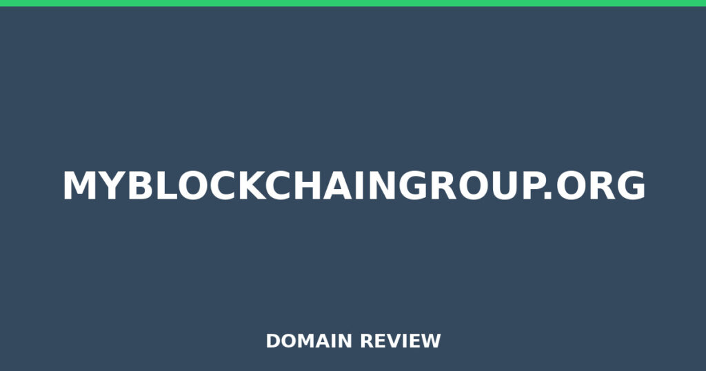 MYBLOCKCHAINGROUP.ORG review 2026 - Domain review placeholder image for myblockchaingroup.org