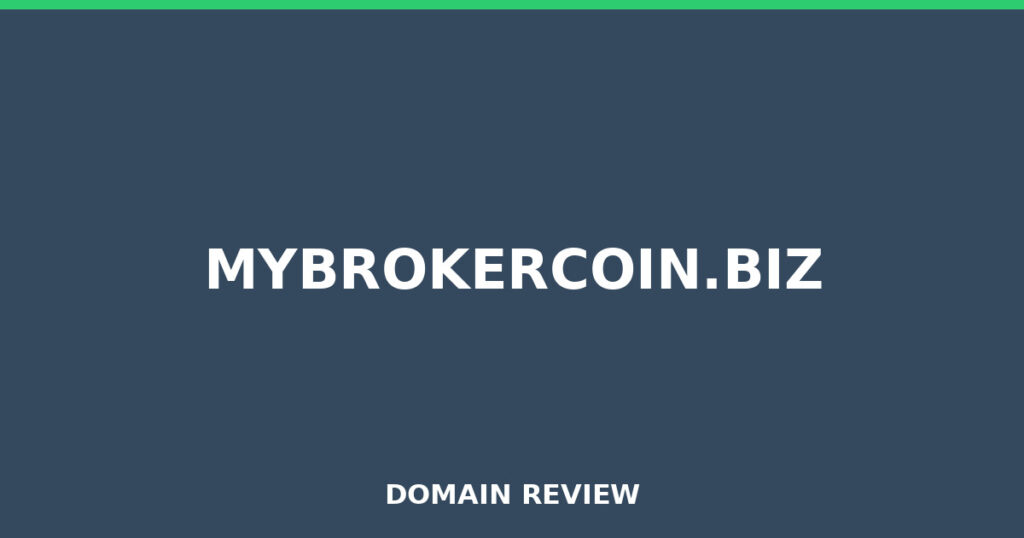 MYBROKERCOIN.BIZ-Rezension 2026 – Platzhalterbild für die Domain-Rezension für mybrokercoin.biz