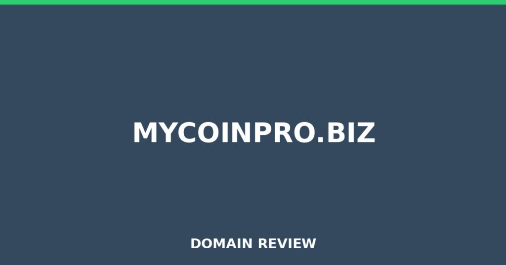 MYCOINPRO.BIZ review 2026 - Domain review placeholder image for mycoinpro.biz