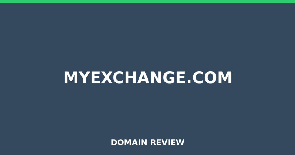 MYEXCHANGE.COM review 2026 - Domain review placeholder image for myexchange.com