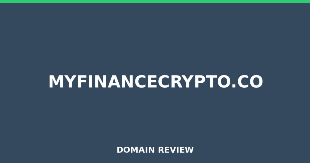 MYFINANCECRYPTO.CO review 2026 - Domain review placeholder image for myfinancecrypto.co